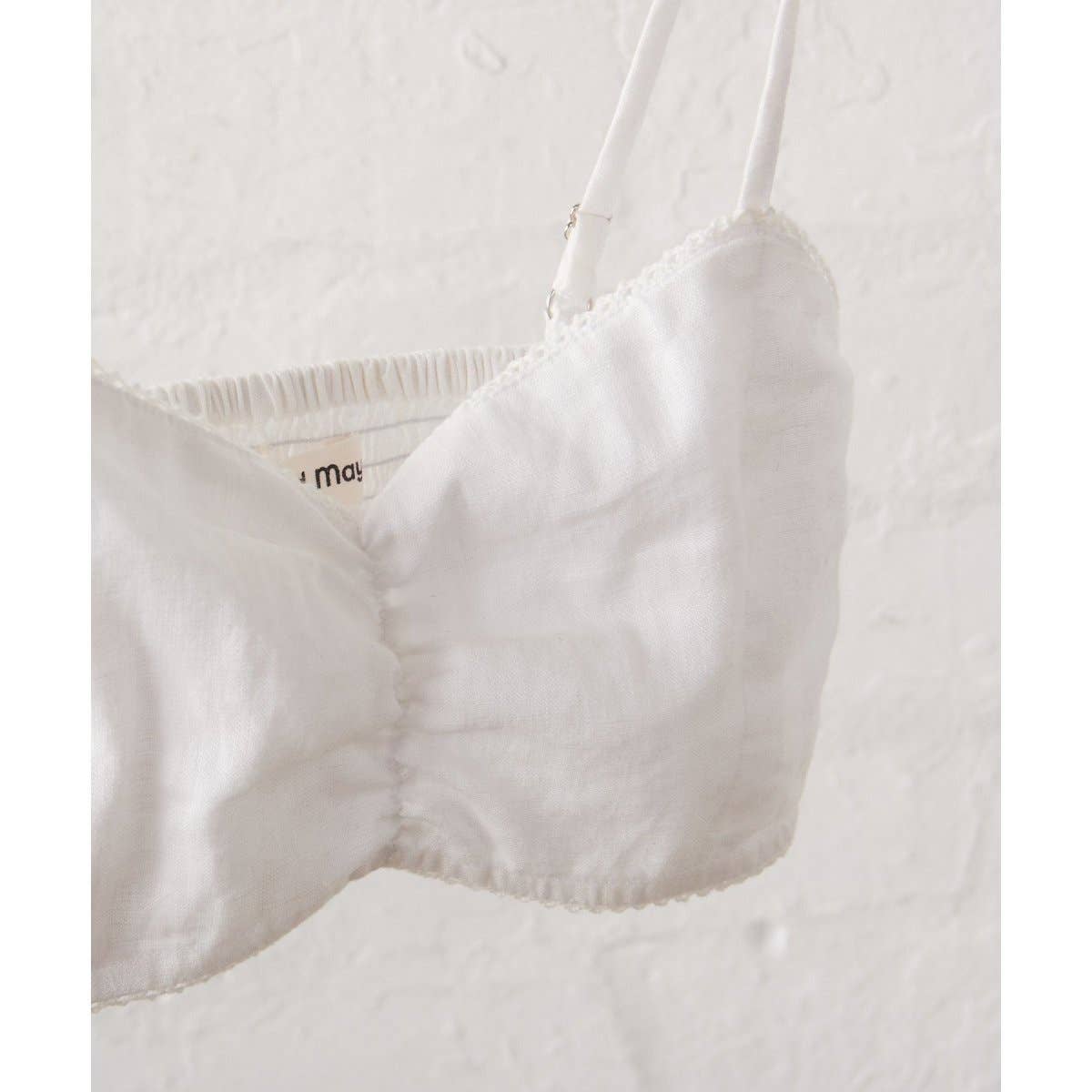 White Bralette - Linen: 16