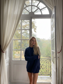Oversized Fisherman Sweater, Navy The Cloth