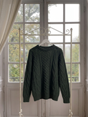 Oversized Fisherman Sweater, Forest The Cloth